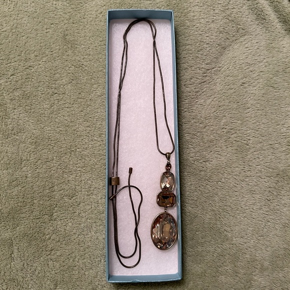 Touchstone Crystal Stacked Sparkle Pendant - Picture 2 of 3